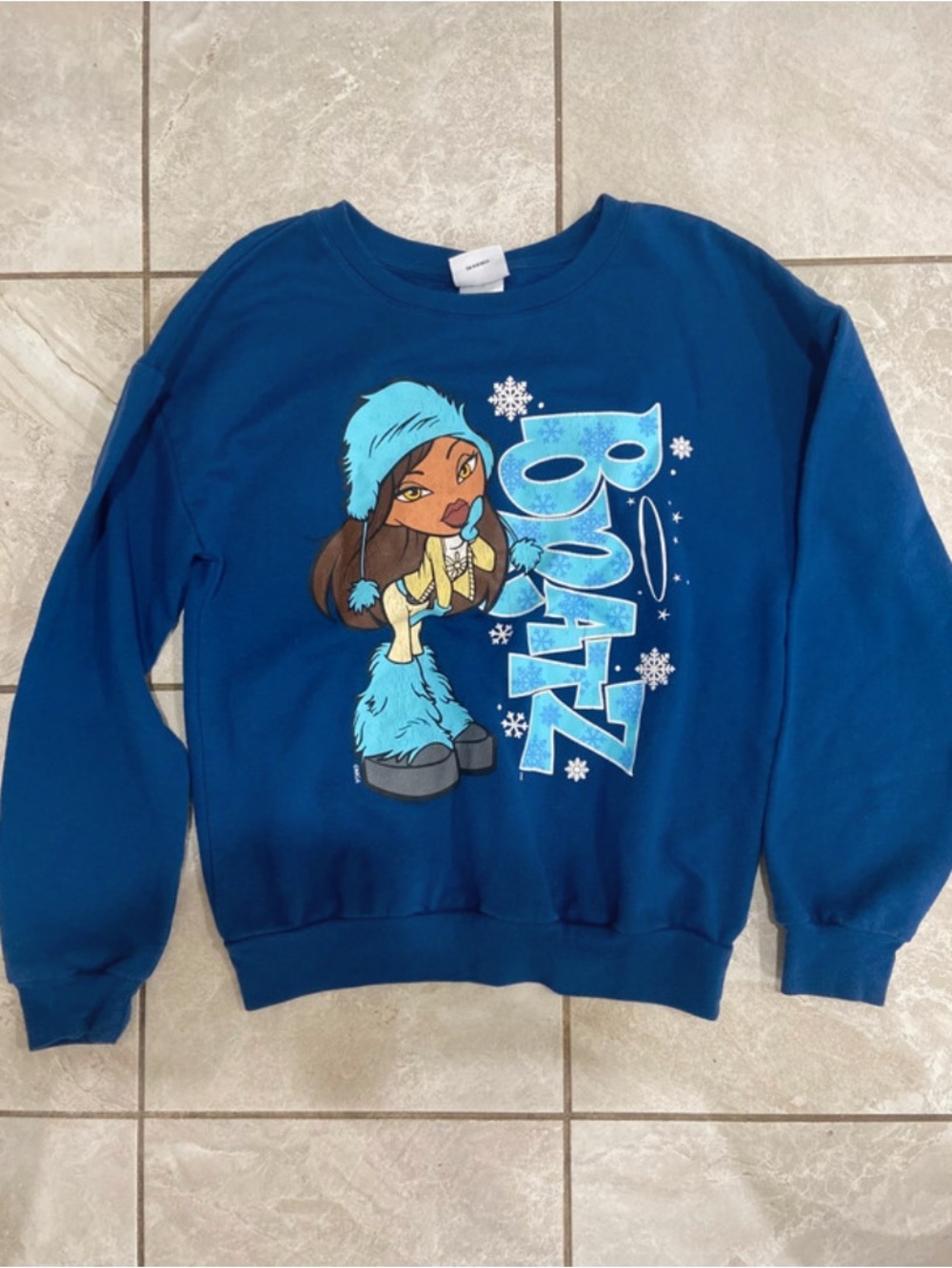 Bratz Crewneck Sweatshirt in Blue with Graphic Logo